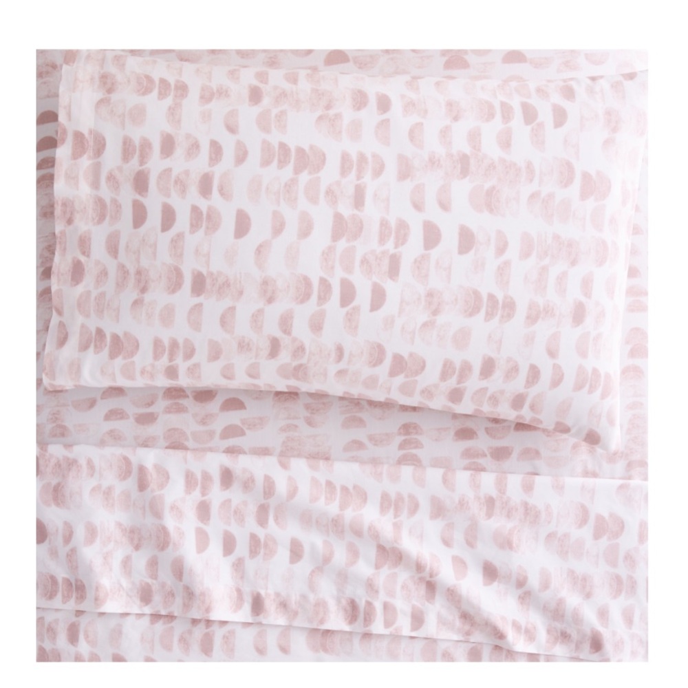 West Elm Twin Half Moon Sheet Set